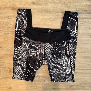 Nike Black and White Snakeskin Leggings